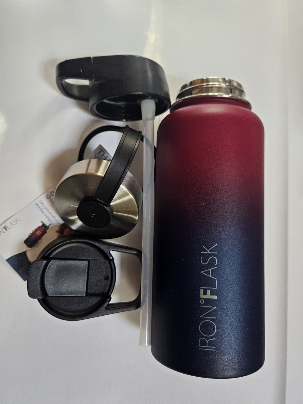 Iron Flask Ombre Stainless Steel Water Bottle 32 Oz W/ 3 Style Tops
